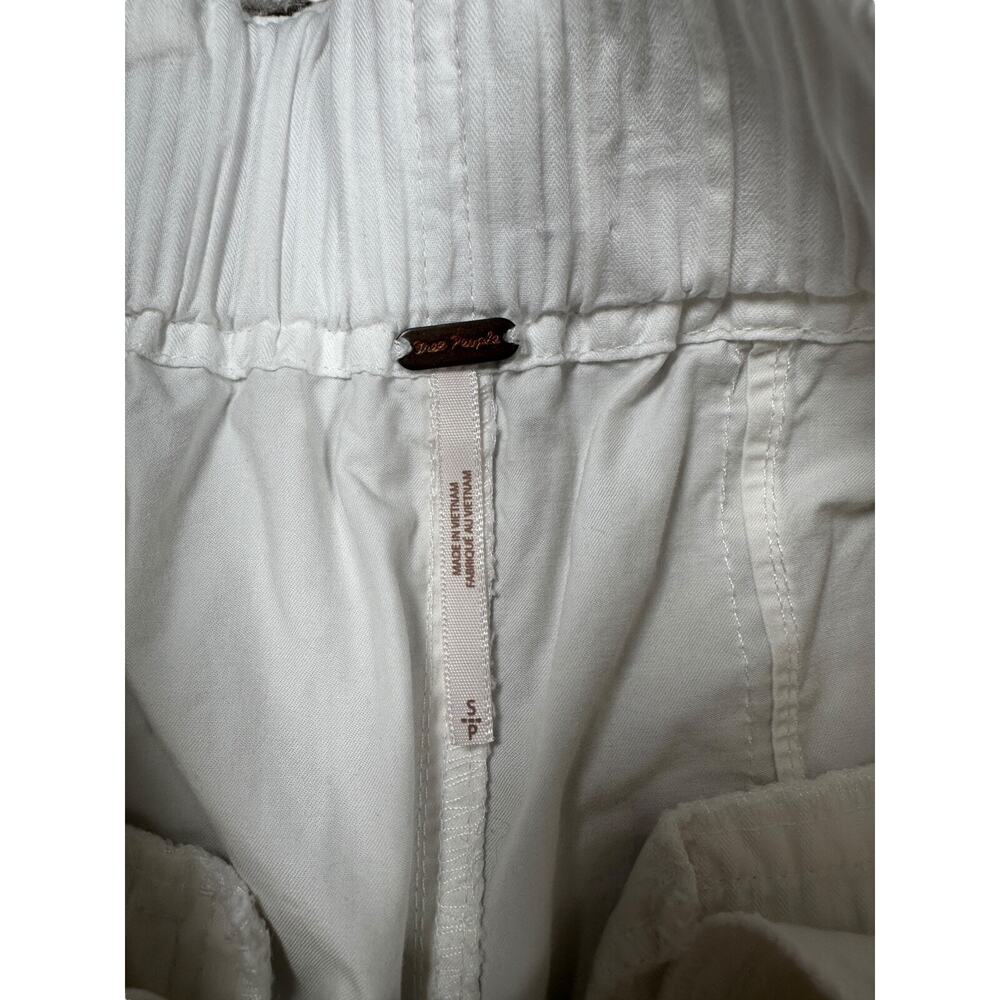 Free People Pleated Shorty Pull On Shorts Womens S White High Waisted Cotton - Picture 3 of 8